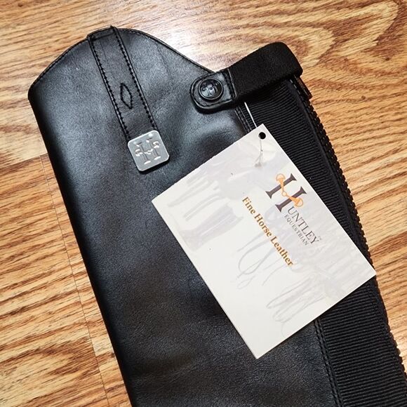 NWT Black Leather Half Chaps Unisex Size Small - Picture 6 of 16